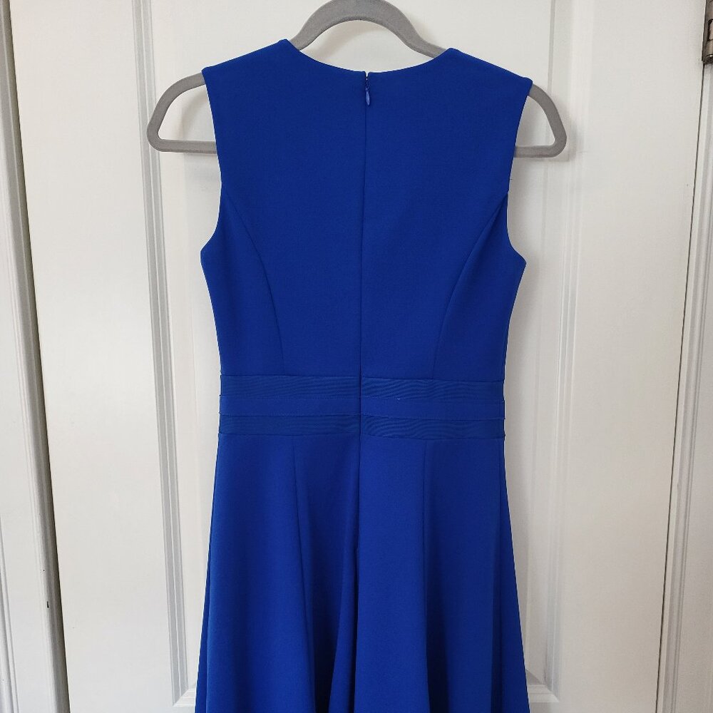 Calvin Klein Sleeveless Royal Blue A-Line Cocktail Dress